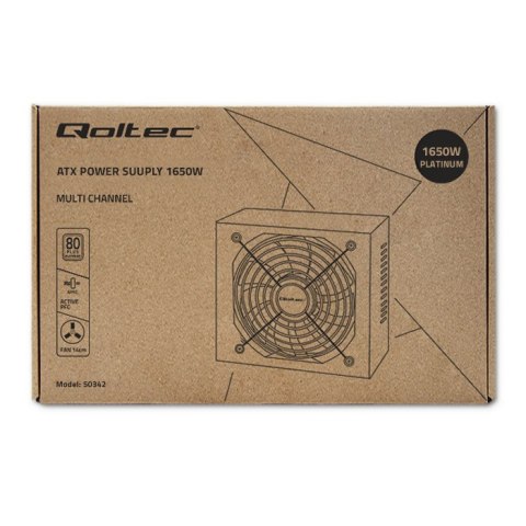 Qoltec Wydajny Zasilacz ATX 1650W | 80 Plus Platinum