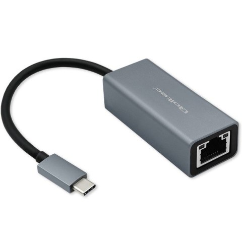 Qoltec Adapter sieciowy przejściówka USB-C 3.1 | RJ45 | Ethernet | 1000Mb/s | Aluminiowy