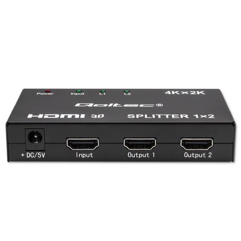 Qoltec Aktywny rozdzielacz Splitter 2 x HDMI 4K x 2K | 3.4Gb/s | High stability