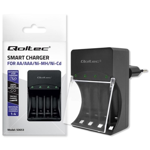 Qoltec Ładowarka do akumulatorków Ni-MH typu R03 AAA R6 AA