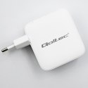 Qoltec Ładowarka sieciowa 140W GaN | 5-20V | 2.5-5A | 3 x USB-C PD | 1 x USB QC 3.0 | Laptop | Smartfon | Biała