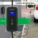 Qoltec Mobilna ładowarka do samochodu elektrycznego EV z regulacją 2w1 Typ2 | 3.5kW | 230V | Wi-fi | LCD | Przenośna | Wallbox |