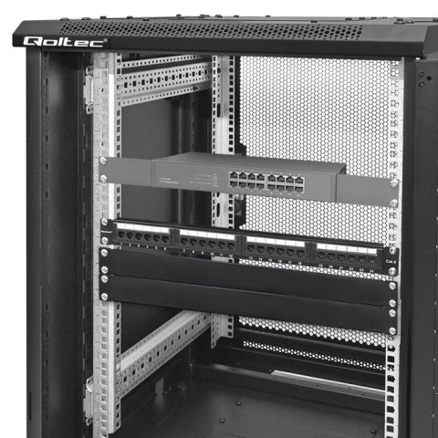 Qoltec Solidny stalowy Panel zaślepiający do szaf RACK 19" | 1U