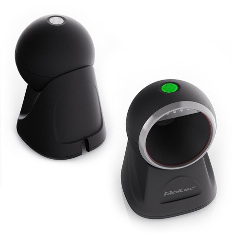 Qoltec Stacjonarny skaner czytnik kodów kreskowych i QR | 1D 2D | USB | Precyzyjny
