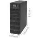 Qoltec Zasilacz awaryjny UPS | 6kVA | 6000W | Power Factor 1.0 | LCD | EPO | USB | On-line