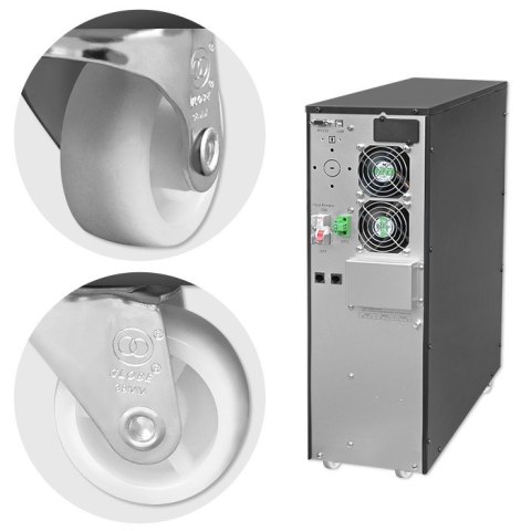 Qoltec Zasilacz awaryjny UPS | 6kVA | 6000W | Power Factor 1.0 | LCD | EPO | USB | On-line