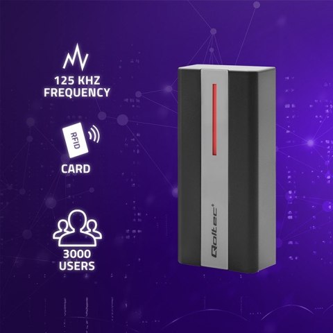 Qoltec Zbliżeniowy czytnik kart i breloków RFID | EM | karta | brelok | ABS