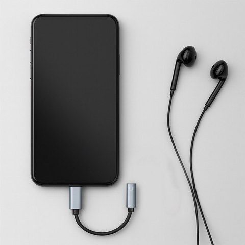 Qoltec Adapter przejściówka USB-C | Jack 3.5mm | 10cm | Aluminium