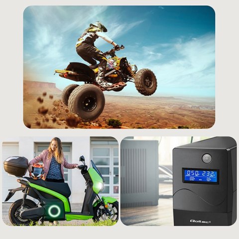 Qoltec Automatyczna ładowarka do akumulatora AGM GEL STD 6V | 1A | Prostownik z sygnalizatorem LED