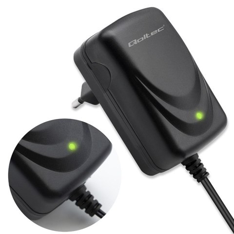 Qoltec Automatyczna ładowarka do akumulatora AGM GEL STD 6V | 1A | Prostownik z sygnalizatorem LED