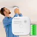 Qoltec Certyfikowany bezprzewodowy Czujnik dymu z baterią | Tuya | Wi-fi | żywotność sensora 10 lat | alarm 85dB | LED
