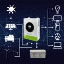 Qoltec Hybrydowy inwerter solarny Off-Grid 11000W | 160A | 48V | MPPT | BMS | Sinus | opcja Wi-Fi | Power Factor 1.0