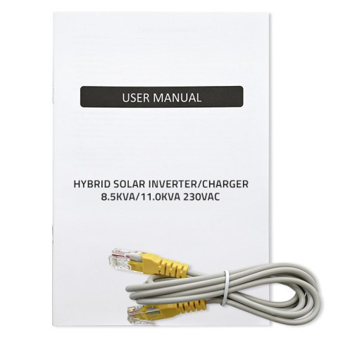 Qoltec Hybrydowy inwerter solarny Off-Grid 11000W | 160A | 48V | MPPT | BMS | Sinus | opcja Wi-Fi | Power Factor 1.0