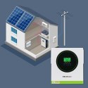 Qoltec Hybrydowy inwerter solarny Off-Grid 1500W | 100A | 12V | MPPT | Sinus | Opcja Wi-Fi | Power Factor 1.0