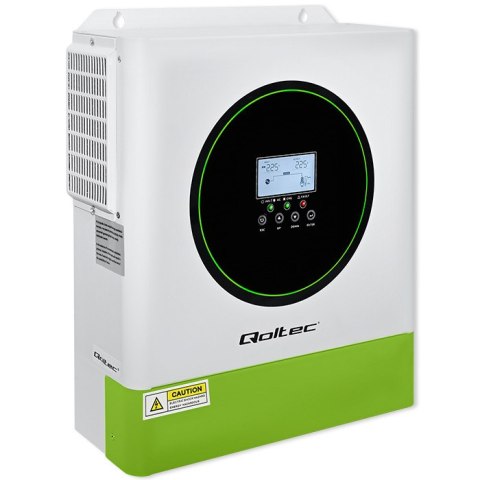 Qoltec Hybrydowy inwerter solarny Off-Grid 3500W | 100A | 24V | MPPT | BMS | opcja Wi-fi |Sinus | Power factor 1.0