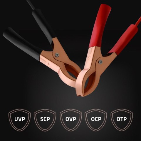 Qoltec Inteligentna mikroprocesorowa ładowarka 12V | 2A | Prostownik do akumulatora AGM GEL | LCD