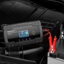 Qoltec Inteligentna mikroprocesorowa ładowarka 12V 8A | 24V 4A| Prostownik z funkcją naprawy do akumulatora AGM GEL | LCD