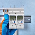 Qoltec Jednofazowy elektroniczny licznik | miernik zużycia energii na szynę DIN | Wi-fi | TUYA | 230V | LCD