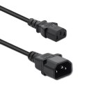 Qoltec Kabel zasilający do UPS | IEC C13/C14 | 3x0.75mm² | 1m