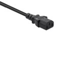Qoltec Kabel zasilający do UPS | IEC C13/C14 | 3x1.0mm² | 1.5m
