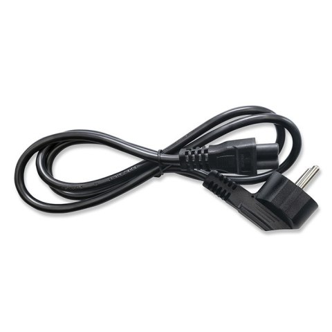 Qoltec Kabel zasilający kątowy SCHUKO | IEC C5 | Koniczynka | 3x1.0mm² | 1.5m