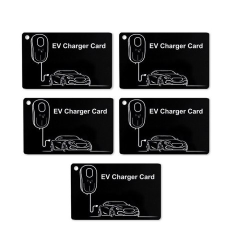 Qoltec Karty zbliżeniowe do stacji ładowania EV | 5szt. | Hotel, parking