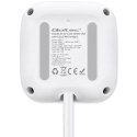Qoltec Kostka zasilająca przedłużacz 6w1 z podświetlanym włącznikiem | 3x AC | 2x USB | 1x USB-C PD 20W | Biała | Kabel 2m