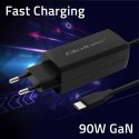 Qoltec Ładowarka sieciowa 90W GaN Super Fast | 5-20V | 3-4.5A | USB-C 3.1 | Laptop | Smartfon | Tablet