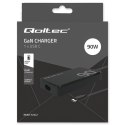 Qoltec Ładowarka sieciowa 90W GaN Super Fast SLIM | PD | 5-20V | 4.5A | USB-C 3.1 | Laptop | MacBook | Smartfon | + kabel