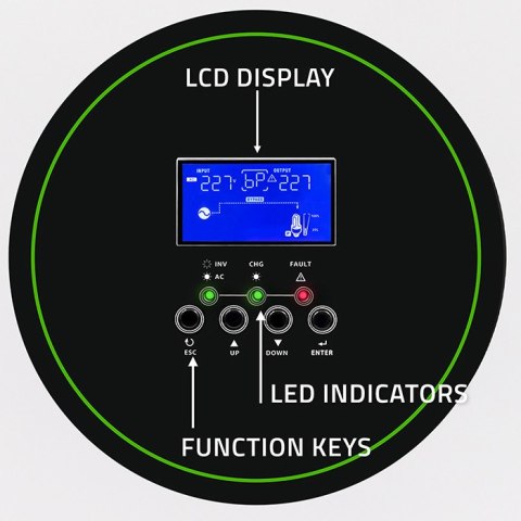 Qoltec Modularny Hybrydowy inwerter solarny Off-Grid 6200W | 120A | 48V | MPPT | do 12 jednostek | BMS | Sinus | opcja Wi-Fi | P