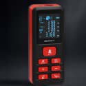 Qoltec Precyzyjny cyfrowy dalmierz laserowy z elektroniczną poziomicą | podświetlany LCD | 120m