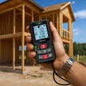Qoltec Precyzyjny cyfrowy dalmierz laserowy z poziomicą | podświetlany LCD | 120m