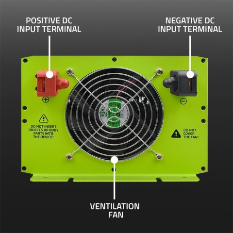 Qoltec Przetwornica solarna Monolith 3w1 z funkcją ładowania AC 10A | MPPT 40A | UPS | ATS | 1000W | 2000W | 12V na 230V | Czys