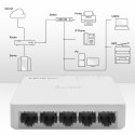 Qoltec SWITCH Przełącznik sieciowy 5 x port RJ45 | 1000Mbps | Fast Ethernet | LAN