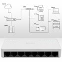 Qoltec SWITCH Przełącznik sieciowy 8 x port RJ45 | 100Mbps | Fast Ethernet | LAN