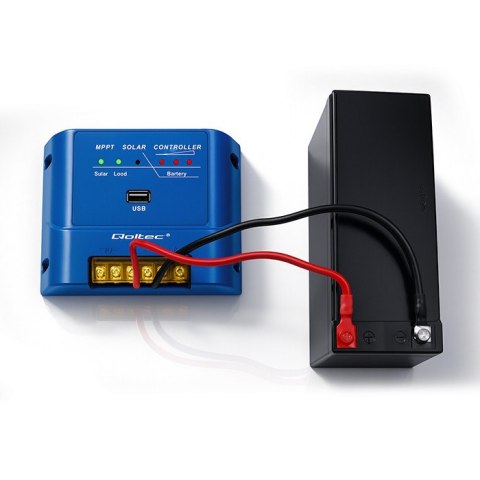 Qoltec Solarny regulator ładowania MPPT 15A do zasilania odbiorników DC i ładowania akumulatorów 12V / 24V | AGM | GEL | LiFePO4