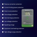 Qoltec Solarny regulator ładowania MPPT z czujnikiem temperatury 30A |12V / 24V | LCD | 2 x USB | Bluetooth | APP | GEL | LiFePO