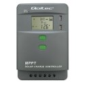 Qoltec Solarny regulator ładowania MPPT z czujnikiem temperatury 30A |12V / 24V | LCD | 2 x USB | Bluetooth | APP | GEL | LiFePO