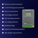 Qoltec Solarny regulator ładowania MPPT z czujnikiem temperatury 60A |12V / 24V | LCD | Bluetooth | APP | GEL | LiFePO4