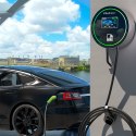 Qoltec Stacja ładowania EV 2w1 Typ2 | 22kW | Wi-fi| | LCD | 3 fazy | Wallbox | Smart life app| RFID | 5m