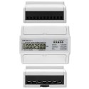 Qoltec Trójfazowy dwukierunkowy elektroniczny licznik | miernik zużycia energii na szynę DIN | 400V | 100A | LCD | 4P