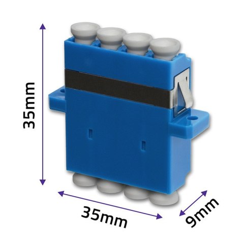 Qoltec Adapter światłowodowy LC/UPC | Quad | Singlemode