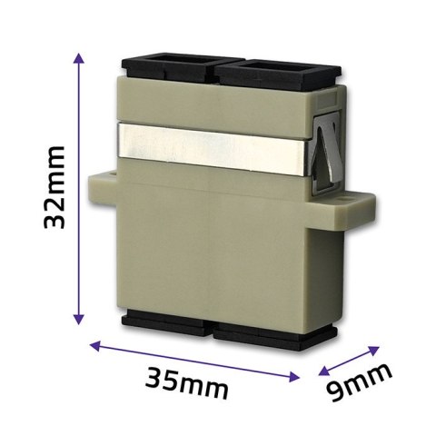 Qoltec Adapter światłowodowy SC/UPC | Duplex | Multimode