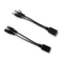 Qoltec Adapter zasilania PoE | LAN | RJ-45 | 5.5*2.1 mm