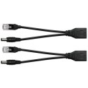 Qoltec Adapter zasilania PoE | LAN | RJ-45 | 5.5*2.1 mm