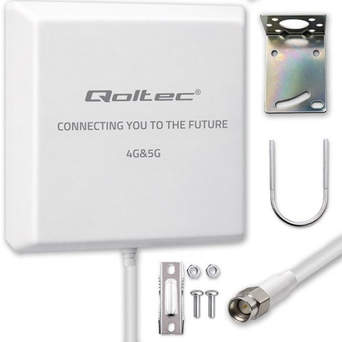 Qoltec Antena 4G 5G | 9dBi | kierunkowa | zewnętrzna | SMA | wodoodporna | 3m