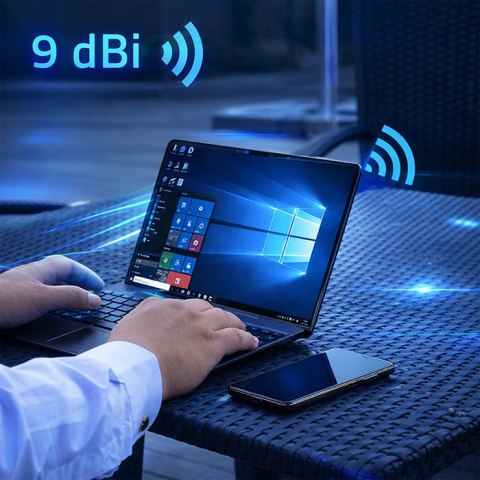 Qoltec Antena 4G 5G | 9dBi | kierunkowa | zewnętrzna | SMA | wodoodporna | 3m