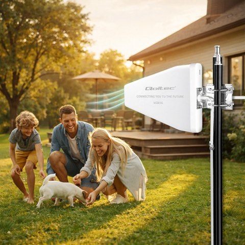Qoltec Antena 4G 5G LTE | 9dBi | kierunkowa | zewnętrzna | N female | wodoodporna | 3m