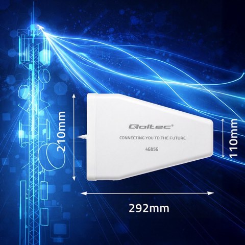 Qoltec Antena 4G 5G LTE | 9dBi | kierunkowa | zewnętrzna | N female | wodoodporna | 3m