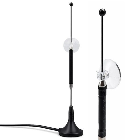 Qoltec Antena 4G LTE z podstawą magnetyczną| 5dBi | dookólna | wewnętrzna | 600-2700 MHz | SMA | 3m